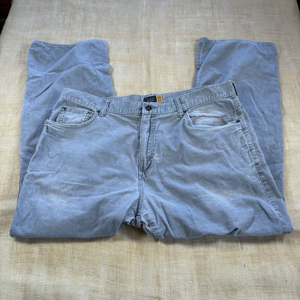 J. Crew Men's Straight Relaxed Fit Gray Corduroy Pants 38x29
